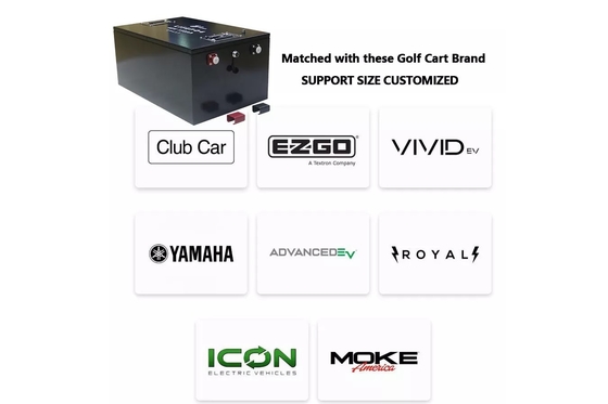 60ah 100ah 200ah Lifepo4 Akumulator do wózka golfowego 48V Głęboki cykl z BMS