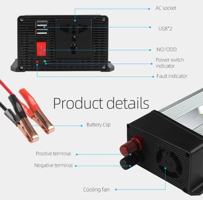 1.5KW DC AC Power Inverter 12v do 230V Solar Modyfikowany falownik sinusoidalny Wysoka wydajność