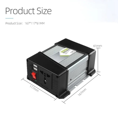 Montowany w pojeździe falownik solarny 500W 12v do 220v Home 5v 2.1a z podwójnym portem USB