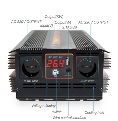 12v do 220v Off Grid Zmodyfikowany falownik sinusoidalny o dużej mocy 3kW