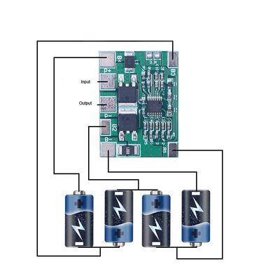 System zarządzania akumulatorem 4S 12,8 V 8A LiFePO4 BMS z ograniczeniem prądu 20 A