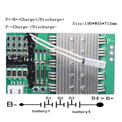 12v Lifepo4 Active Balance BMS Smart 4s 10A 20A podwójna warstwa