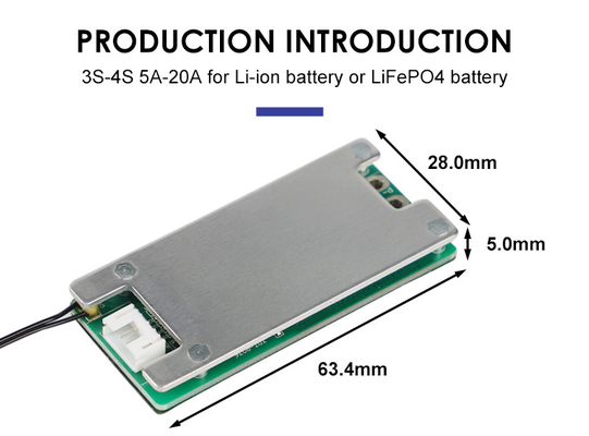 10A 4S Smart BMS, płyta zabezpieczająca baterię 12 V z balanserem o grubości 2 mm