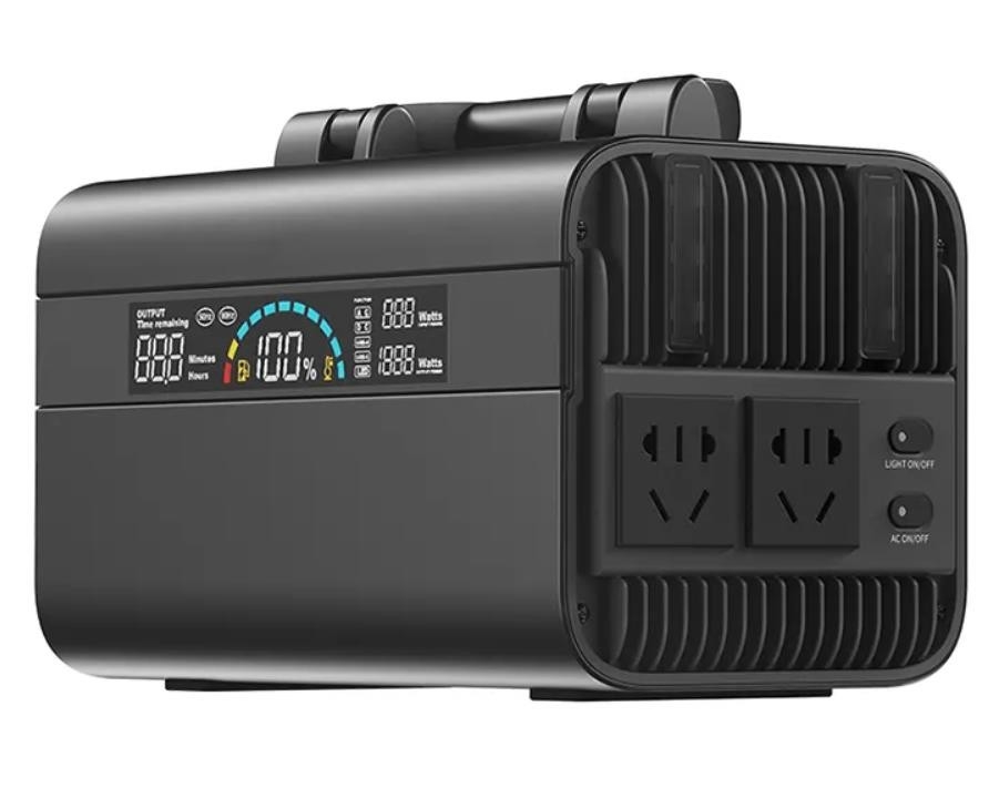 110V / 220V Wejście Wyjście 600wh Przenośna elektrownia z energią słoneczną i światłem 4w