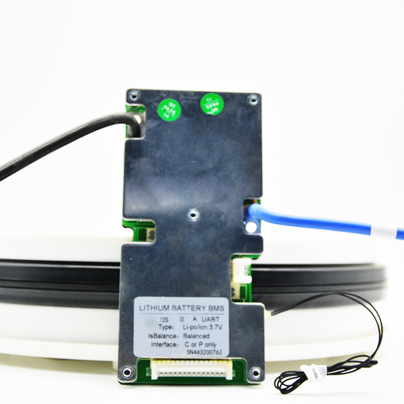 Li Ion Smart BMS UART, BMS 13S 48V 40A 140mm×62mm×16mm Rozmiar