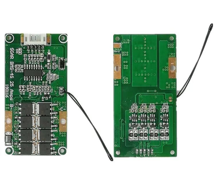 Wspólny port 4S 10A BMS 14,8 V z regulacją temperatury o wymiarach 66 × 34 mm